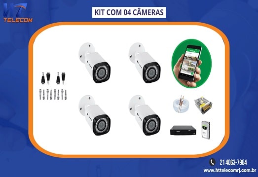 cftv kit com 4 cameras